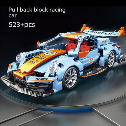 Building Block Racing Sports Car Car Assembly Model Car Boy Assembling And Combined Toys Gift