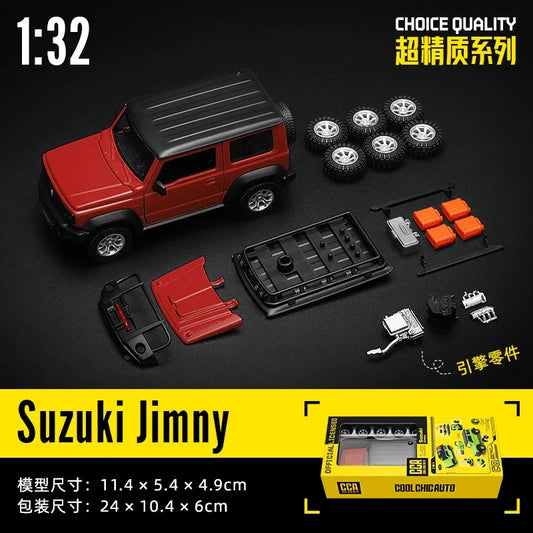 Assembly Version 1:32 Suzuki Jimny SUV Alloy Modified Car Model Diecasts Metal Toy Off-Road Vehicles Model Simulation Kids Gifts